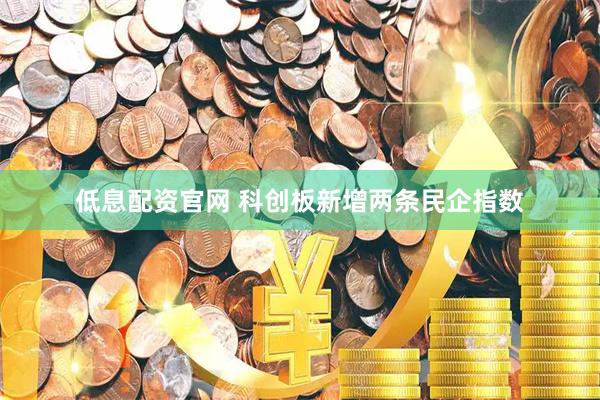 低息配资官网 科创板新增两条民企指数