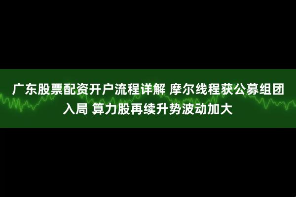 广东股票配资开户流程详解 摩尔线程获公募组团入局 算力股再续升势波动加大